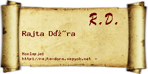 Rajta Dóra névjegykártya